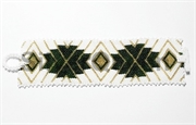 Elegant armbånd hvid-guld-grøn